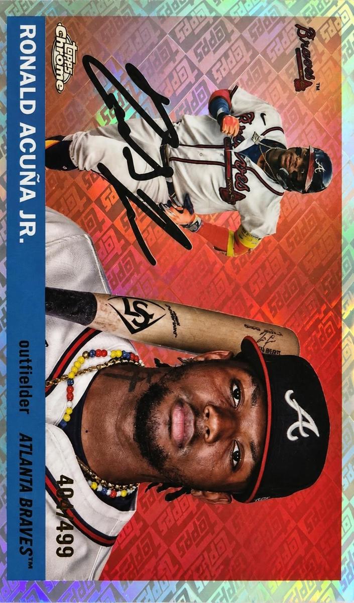 2025 Topps Chrome Platinum Baseball Topps Logo Refractor Ronald Acuna Jr. #5