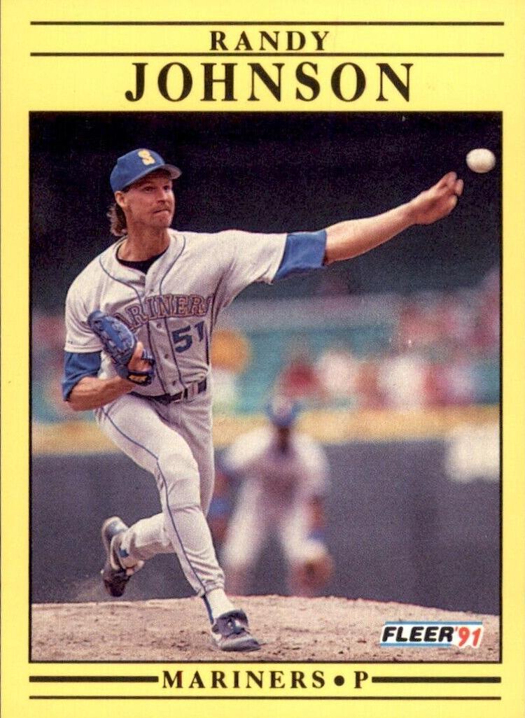 1991 Fleer Baseball Randy Johnson #455