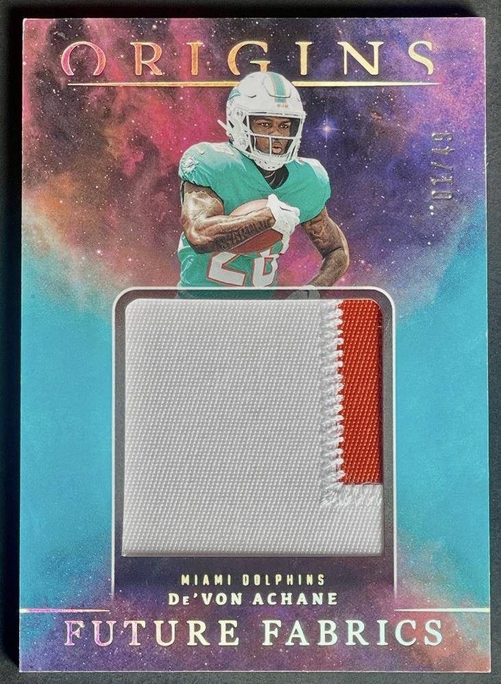 2023 Panini Origins Football Turquoise De'Von Achane #FF-DA PSA 6.5