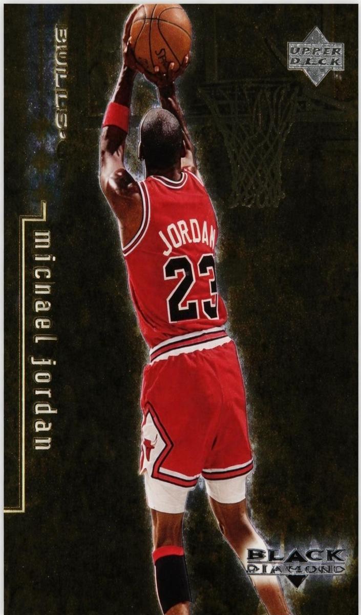 1998 Upper Deck Black Diamond Basketball Triple Michael Jordan #7 PSA 7