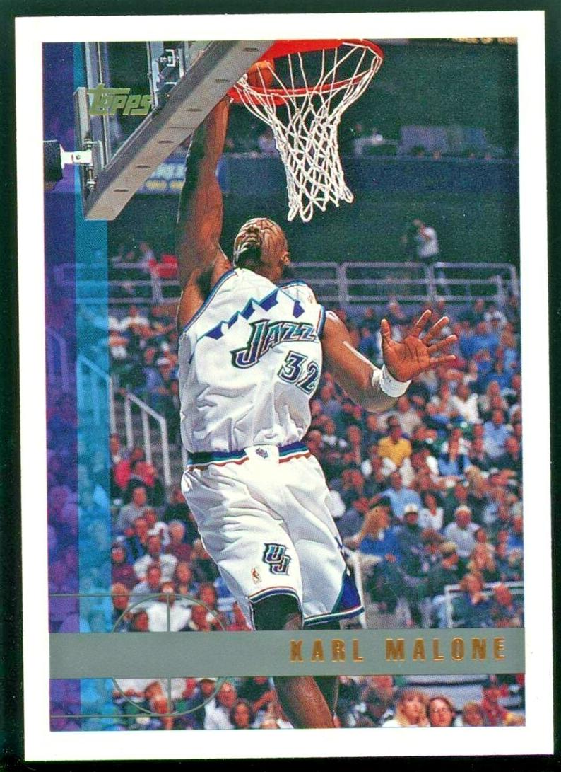 1997 Topps Basketball Karl Malone #166 PSA 9