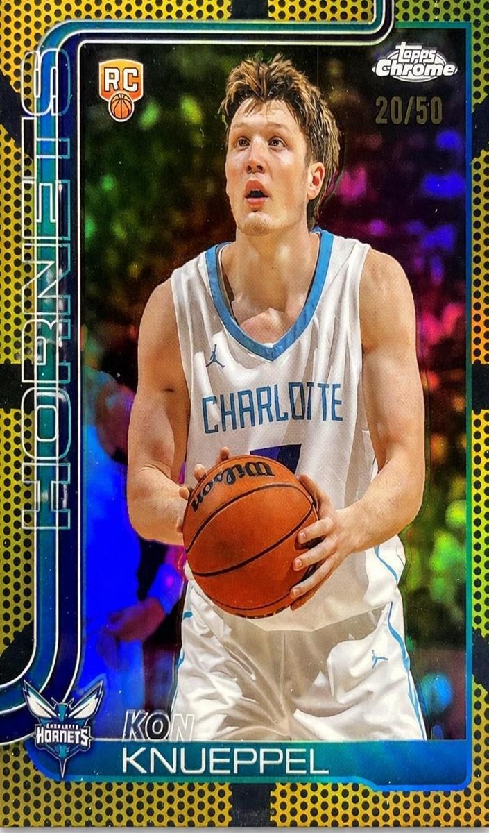 2025 Topps Chrome Basketball Gold Basketball Refractor Kon Knueppel #254