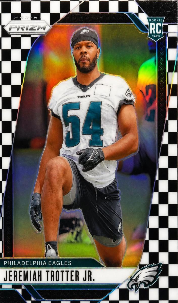2024 Panini Prizm Football Black and White Checker Jeremiah Trotter Jr. #349 PSA 8