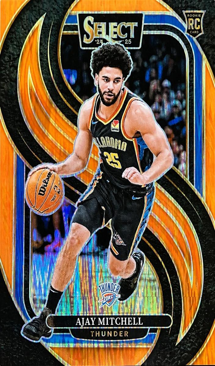 2024 Panini Select Basketball Orange Flash Ajay Mitchell #194