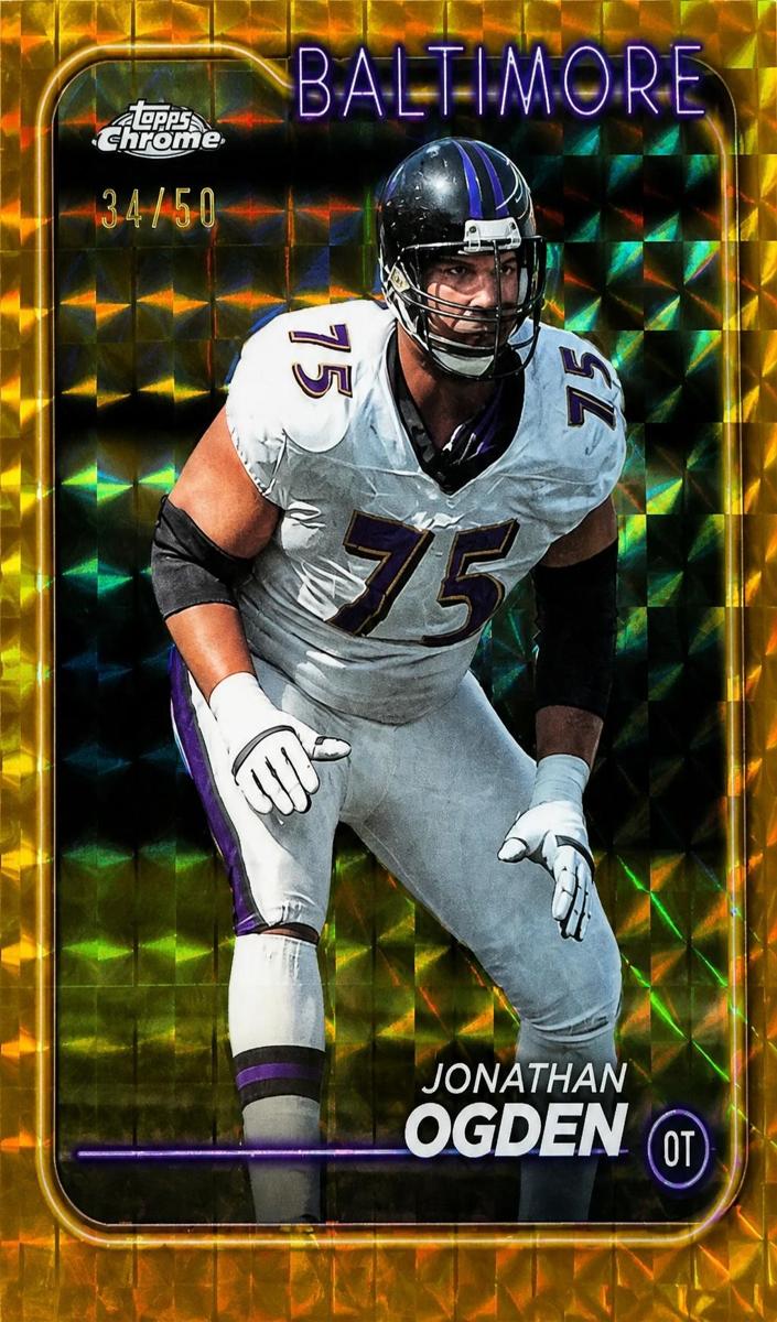 2024 Topps Chrome Football X-Fractor Jonathan Ogden #5