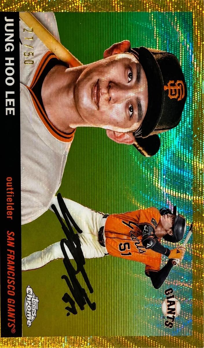 2025 Topps Chrome Platinum Baseball Gold Wave Refractor Jung Hoo Lee #106