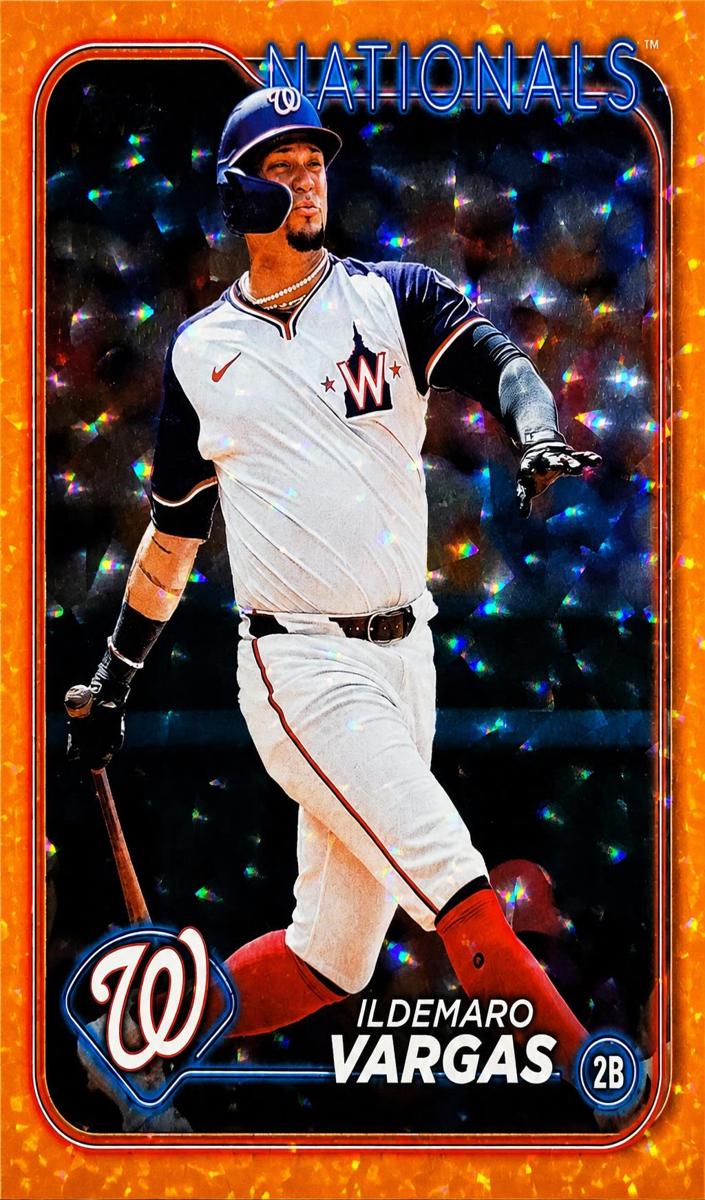2024 Topps Update Baseball Orange Crackle Foilboard Ildemaro Vargas #US303