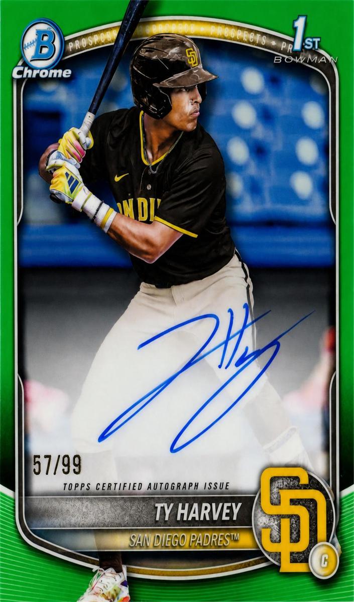 2025 Bowman Draft Chrome Baseball Green Ty Harvey #CPA-TH