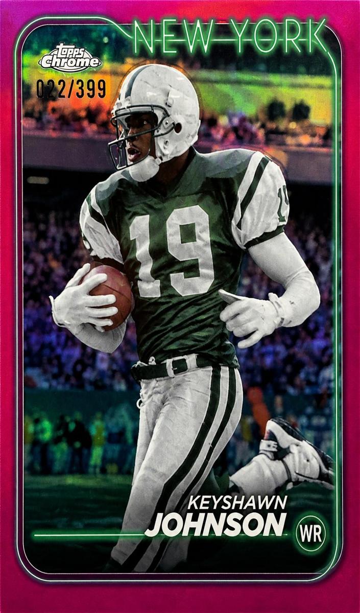 2024 Topps Chrome Football Pink Refractor Keyshawn Johnson #147