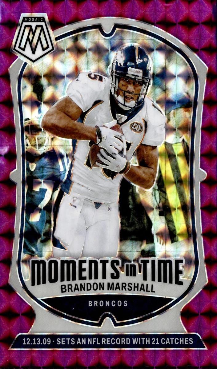 2024 Panini Mosaic Football Mosaic Purple Brandon Marshall #15