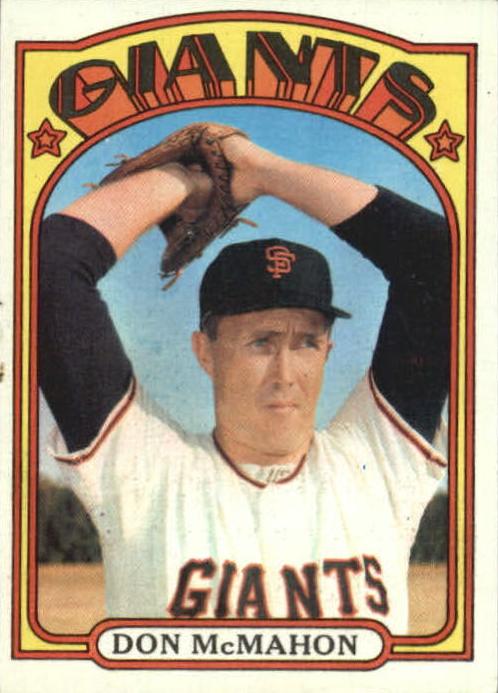1972 Topps Baseball Don McMahon #509 PSA 9