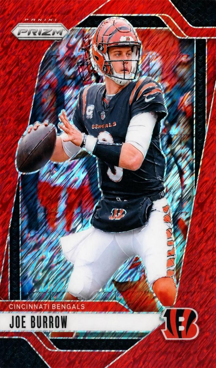 2024 Panini Prizm Football Red Shimmer Joe Burrow #55 PSA 10