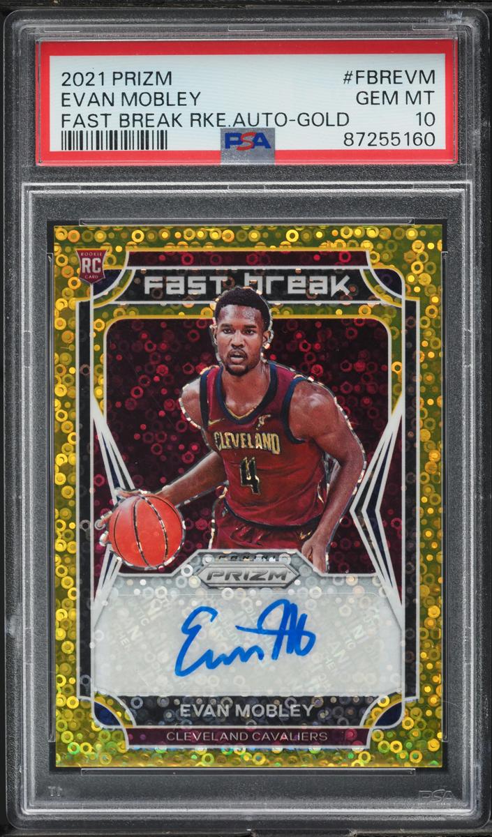 2021 Panini Prizm Basketball Gold Evan Mobley #FBR-EVM BGS 8.5