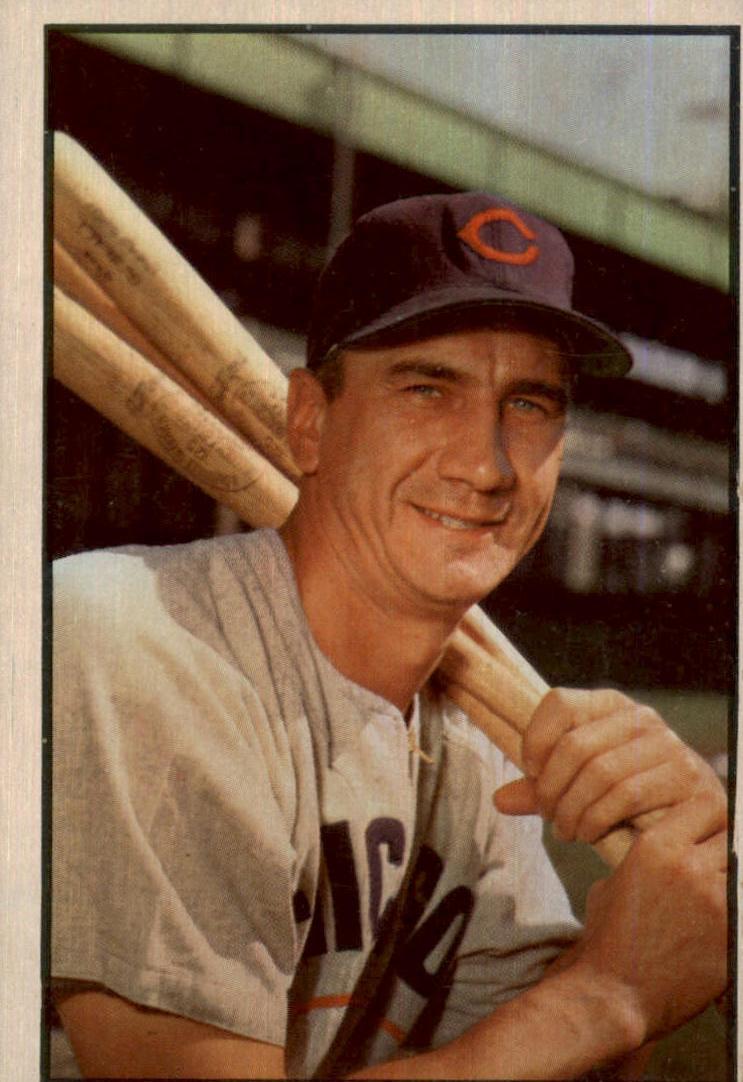 1953 Bowman Color Baseball Hank Sauer #48 PSA 7