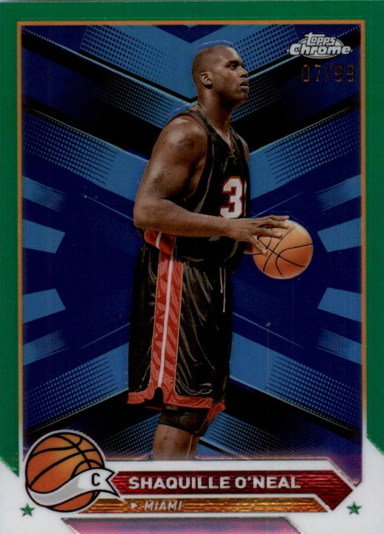 2023 Topps Chrome Basketball Green Refractor Shaquille O'Neal #148 PSA 10