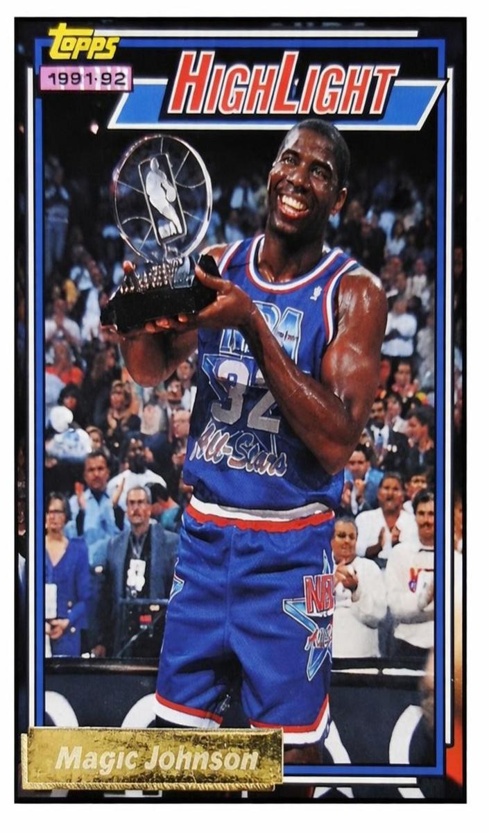 1992 Topps Basketball Gold Magic Johnson #2 PSA 9
