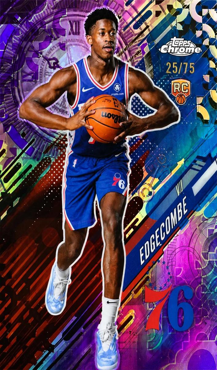 2025 Topps Chrome Basketball Purple Refractor VJ Edgecombe #GT-18