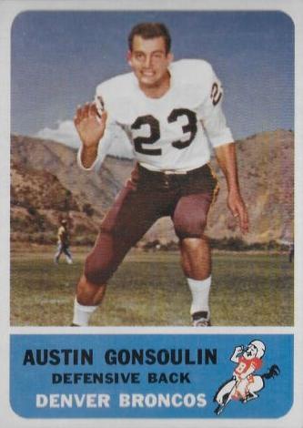 1962 Fleer Football Austin Gonsoulin #39 PSA 8
