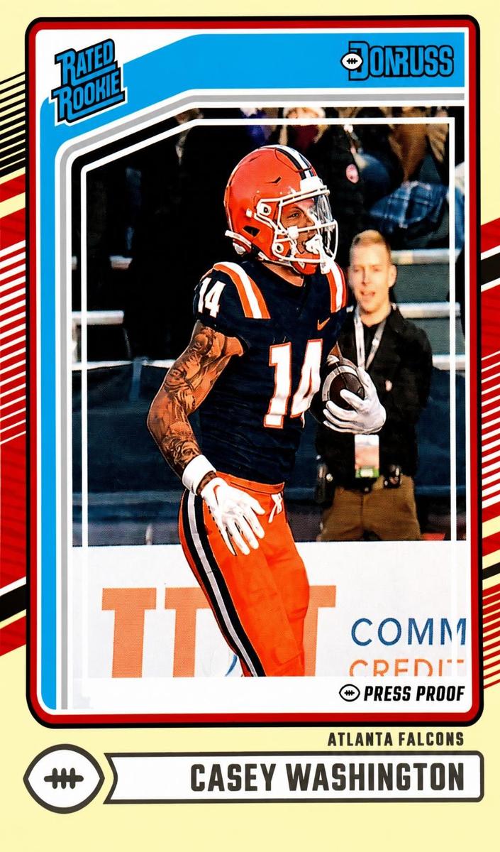 2024 Panini Donruss Football Press Proof Yellow Casey Washington #392