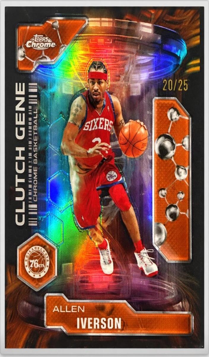 2025 Topps Chrome Basketball Orange Refractor Allen Iverson #CG-29