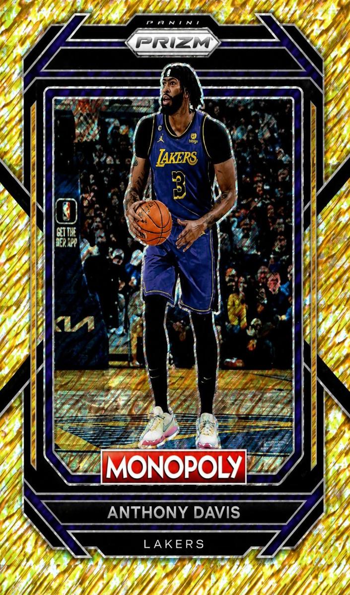 2022 Panini Prizm Monopoly Basketball Gold Money Shimmer Anthony Davis #41 PSA 10