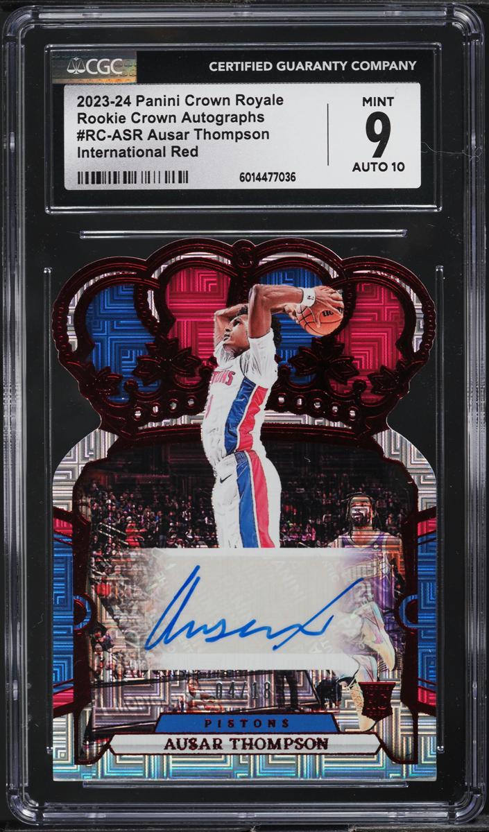 2023 Panini Crown Royale Basketball International Red Ausar Thompson #RC-ASR CGC 9