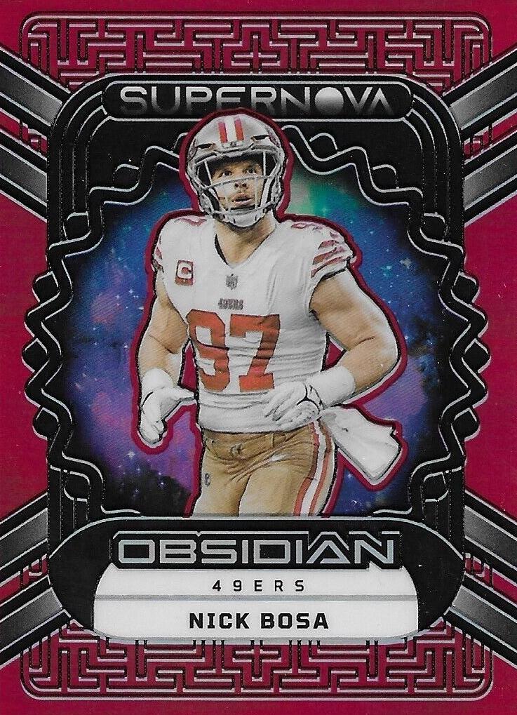2023 Panini Obsidian Football Electric Etch Red Nick Bosa #25