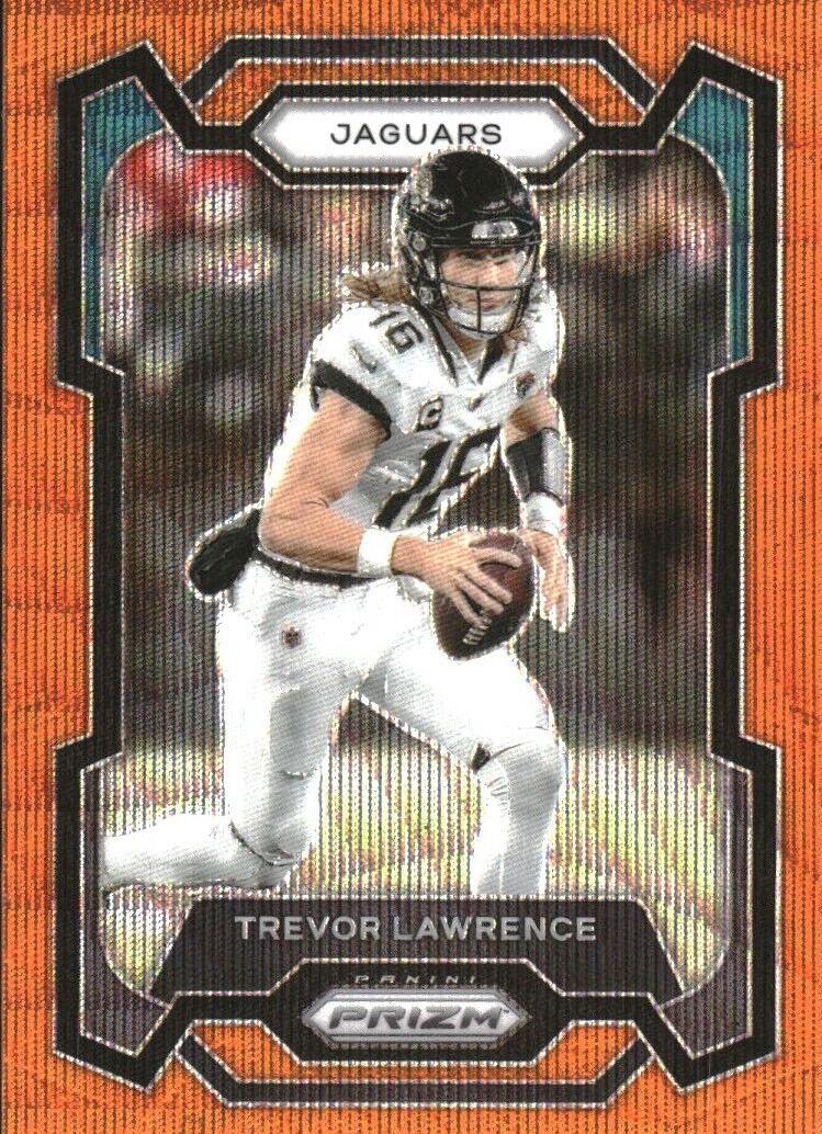 2023 Panini Prizm Football Orange Wave Trevor Lawrence #139 SGC 9