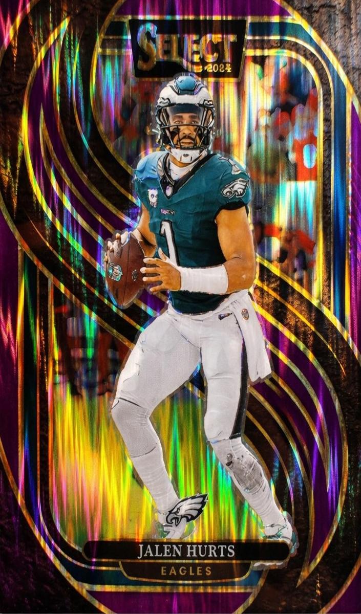 2024 Panini Select Football Purple Shock Jalen Hurts #165