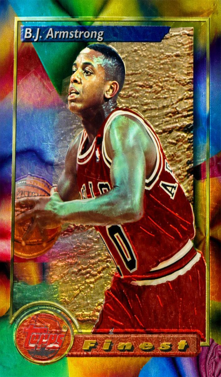 1993 Topps Finest Basketball Refractor B.J. Armstrong #62