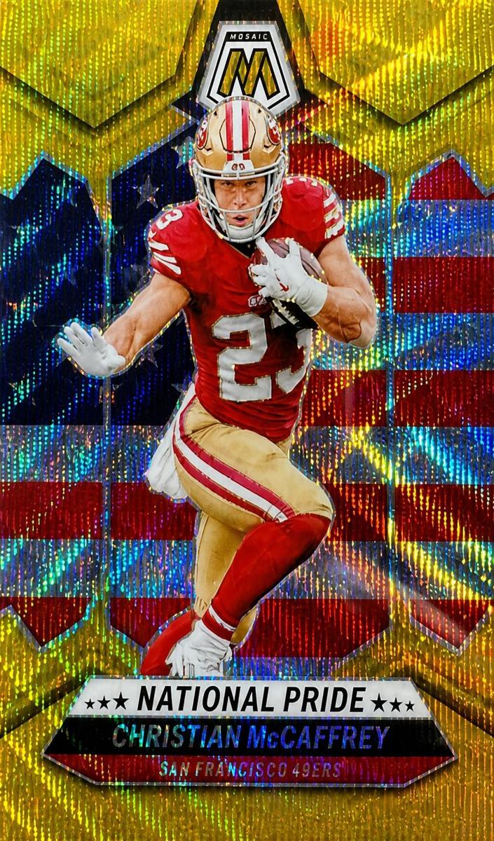 2024 Panini Mosaic Football Gold Wave Christian McCaffrey #256