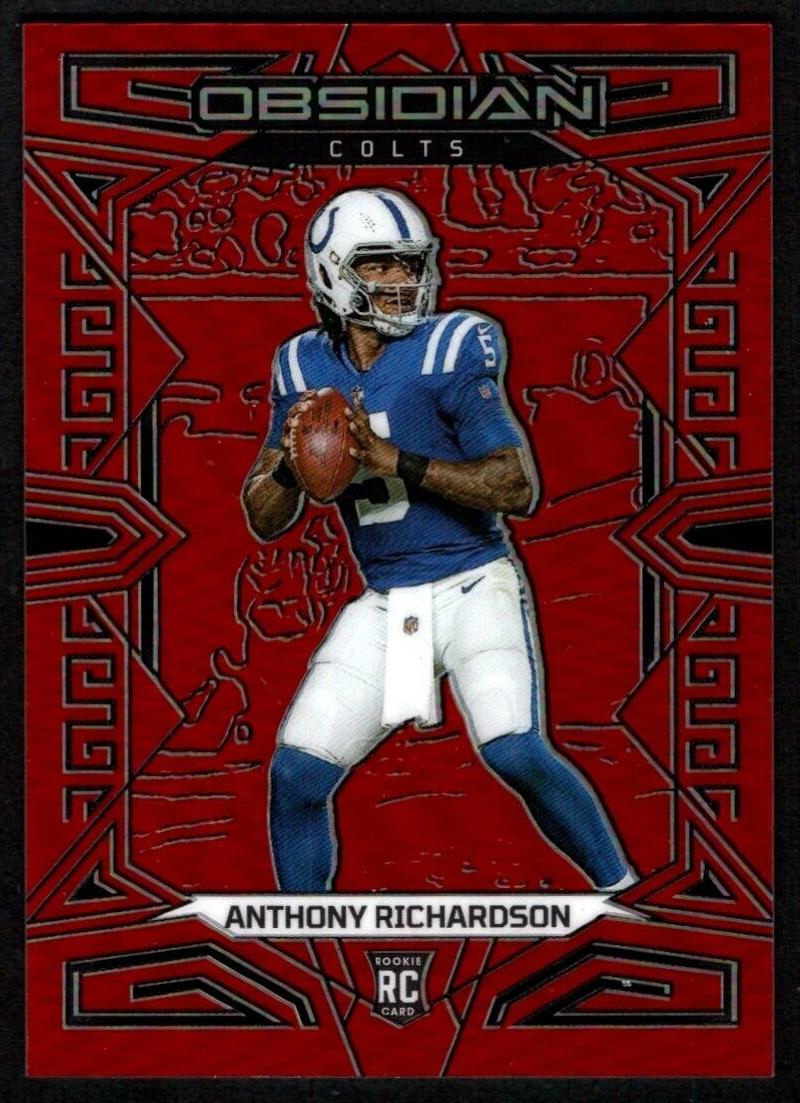 2023 Panini Obsidian Football Asia Electric Etch Red Flood Anthony Richardson #144 PSA 9