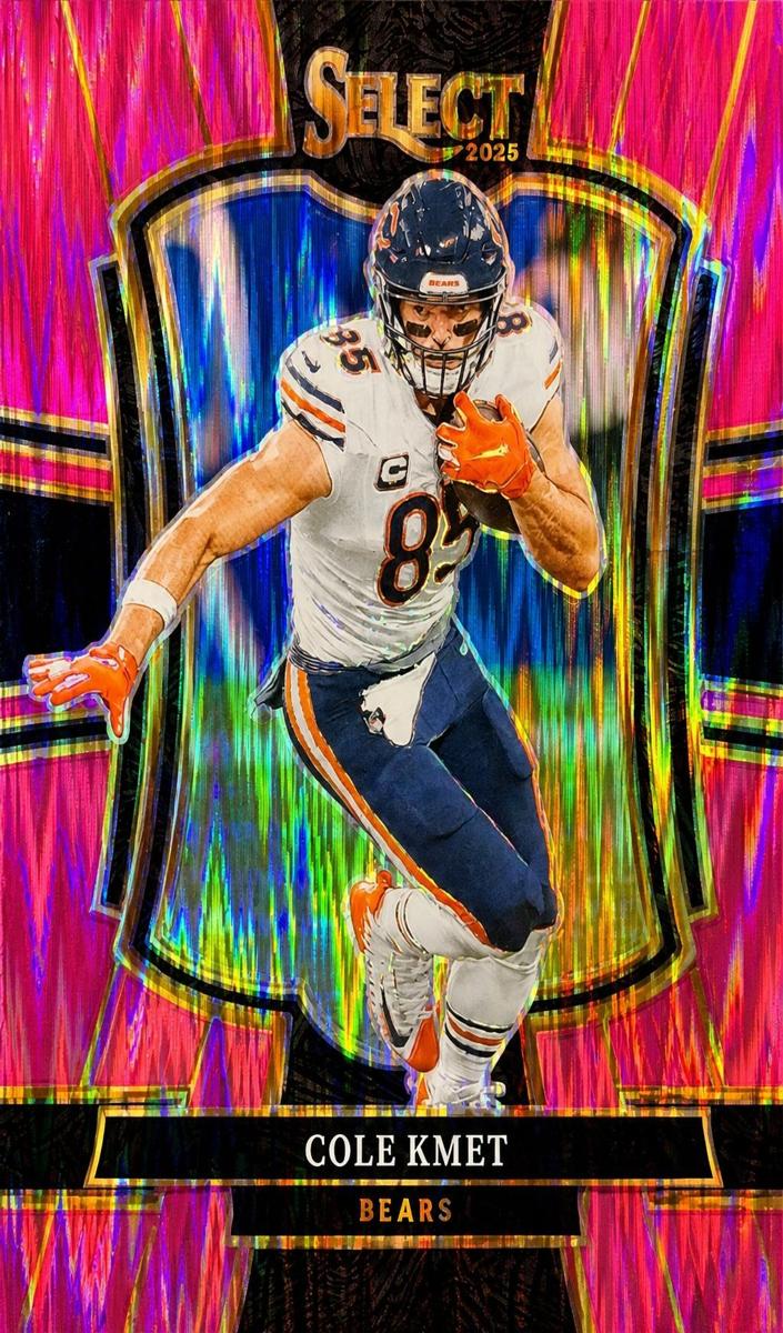 2025 Panini Select Football Pink Shock Cole Kmet #174
