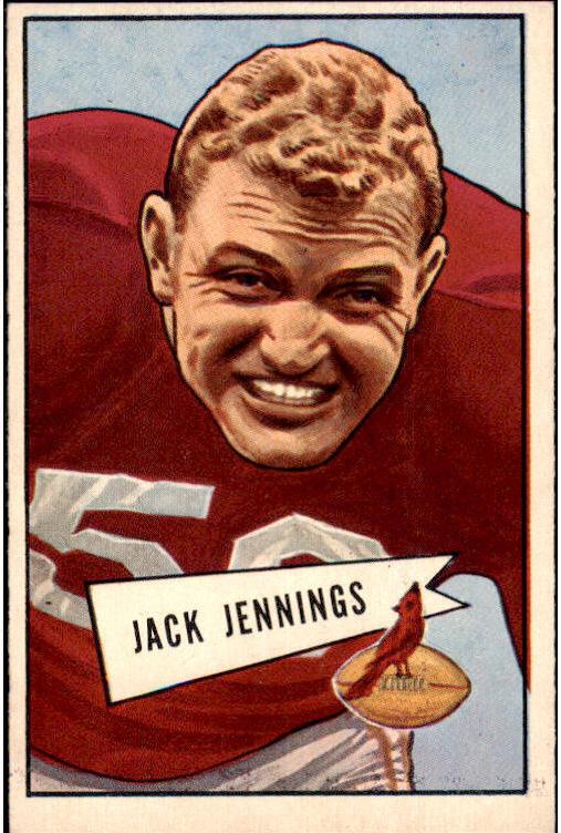 1952 Bowman Large Football Jack Jennings #59 PSA 7