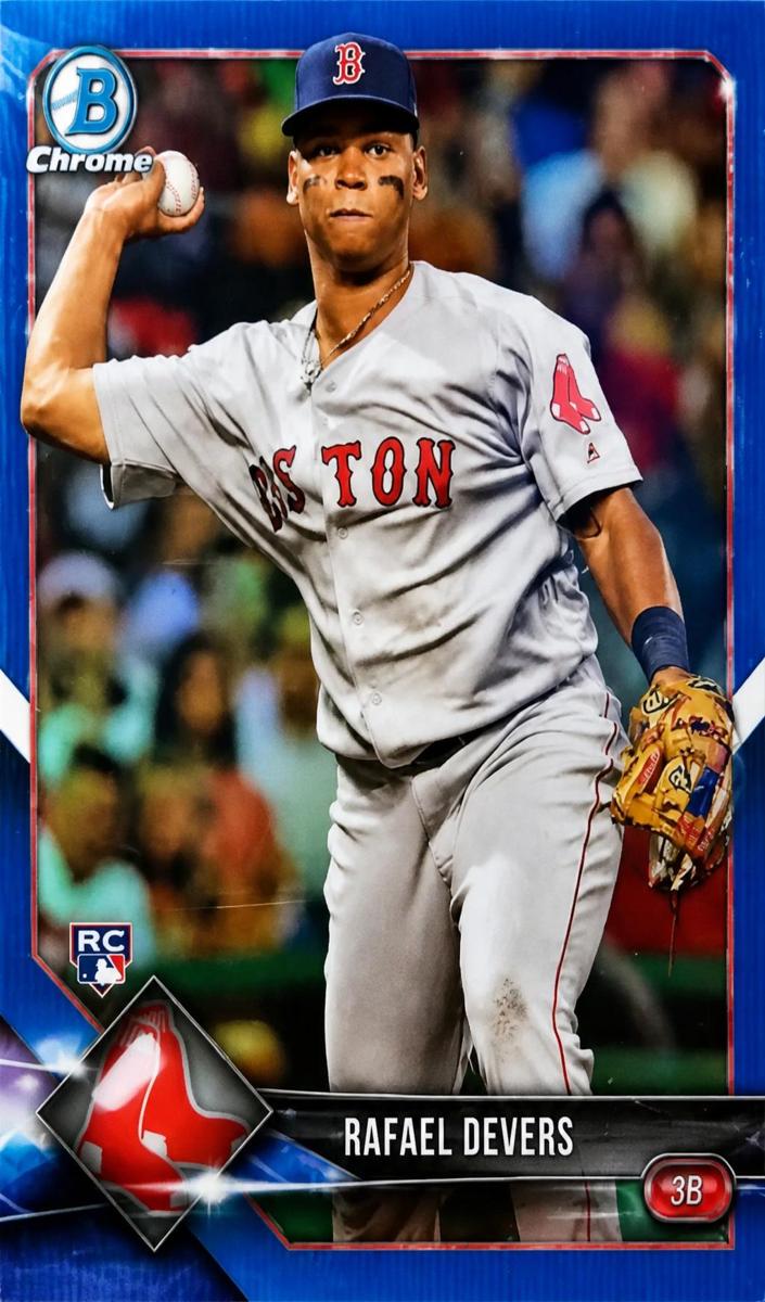 2018 Bowman Chrome Baseball Blue Rafael Devers #8 PSA 9