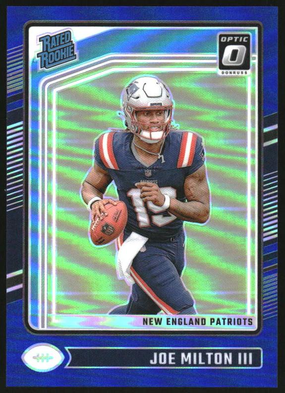 2024 Donruss Optic Football Blue Joe Milton III #255 PSA 9