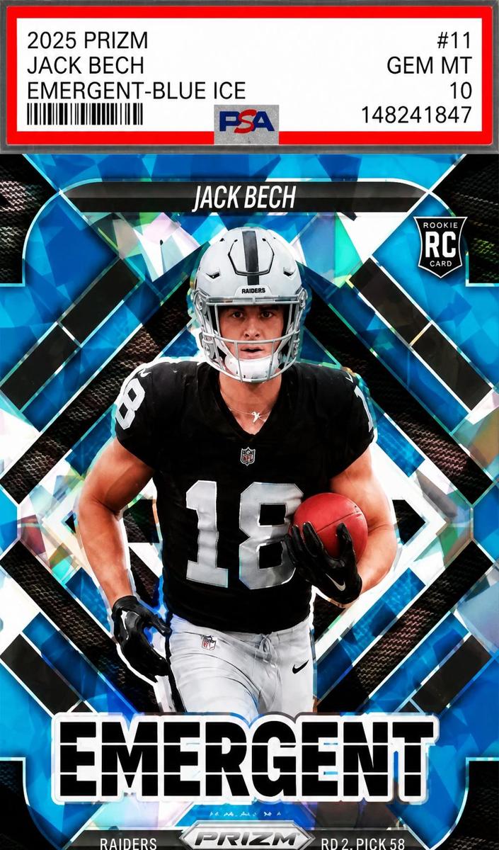 2025 Panini Prizm Football Blue Ice Jack Bech #11