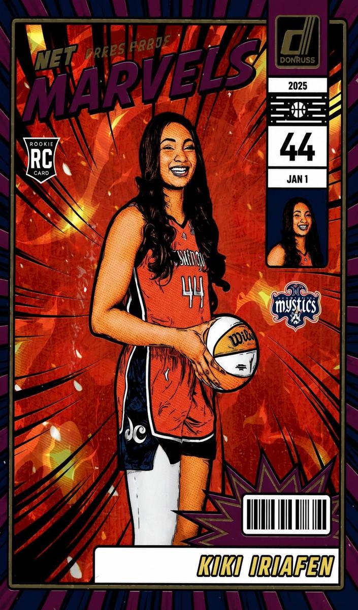 2025 Panini Donruss WNBA Basketball Press Proof Purple Kiki Iriafen #16