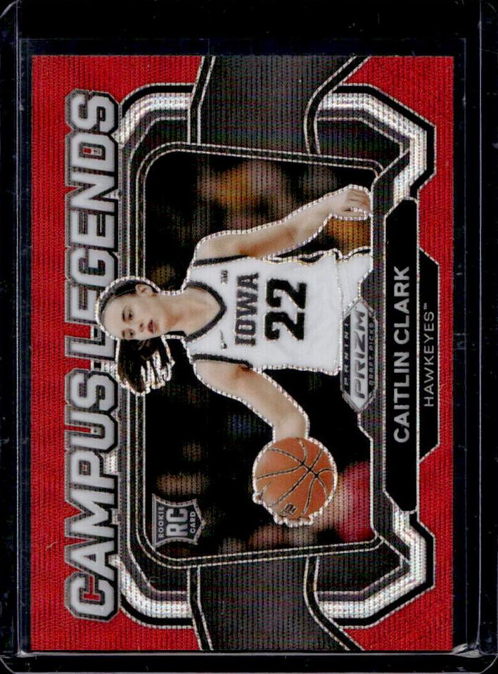 2024 Panini Prizm Draft Picks Basketball Red Wave Caitlin Clark #5