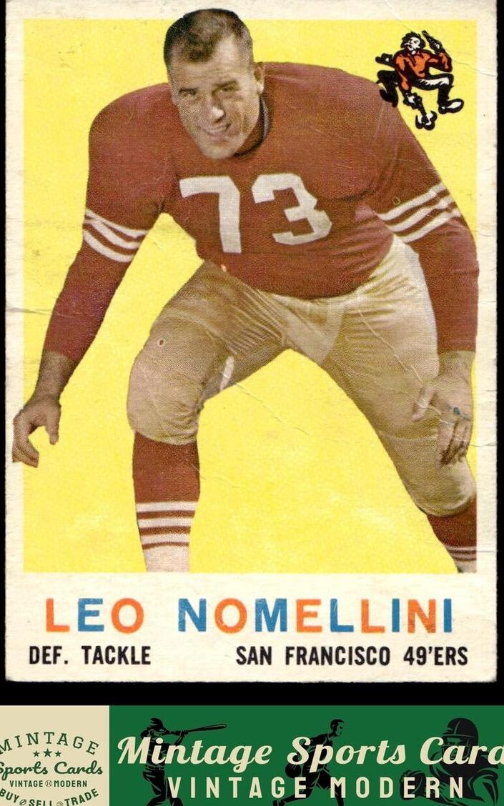 1959 Topps Football Leo Nomellini #19 PSA 6.5