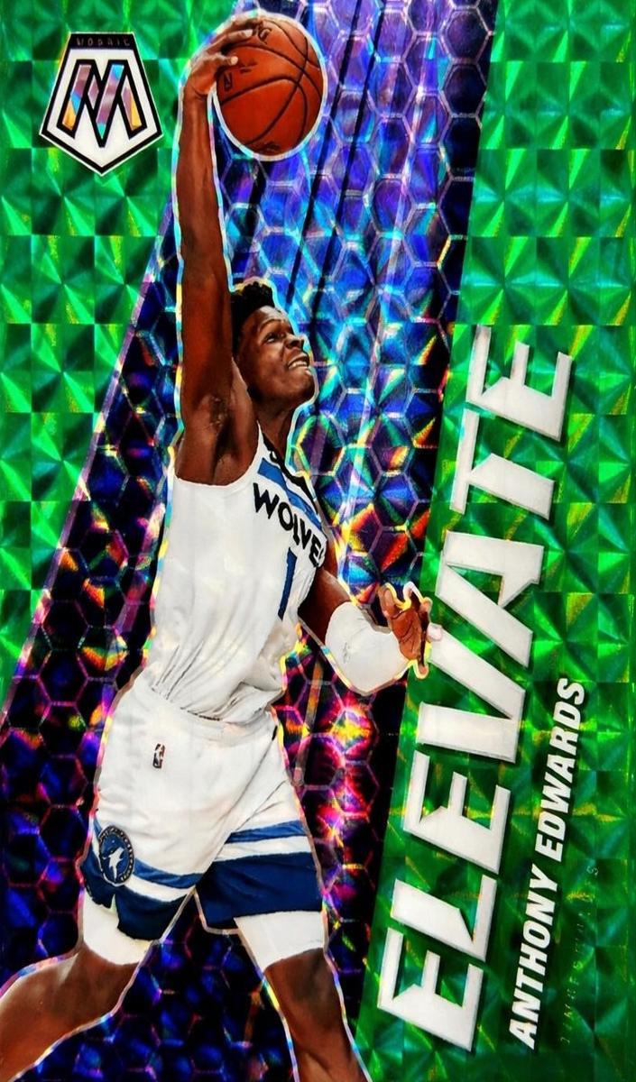 2020 Panini Mosaic Basketball Green Mosaic Anthony Edwards #12 PSA 9