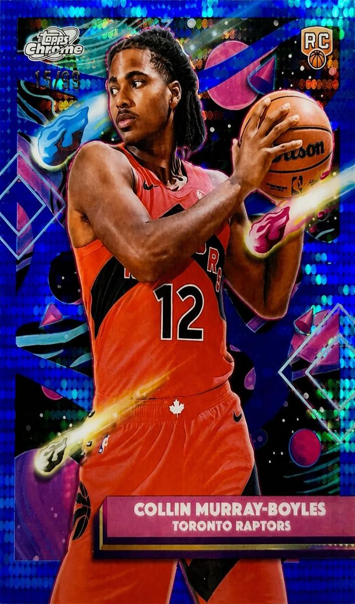 2025 Topps Cosmic Chrome Basketball Blue Moon Refractor Collin Murray-Boyles #100
