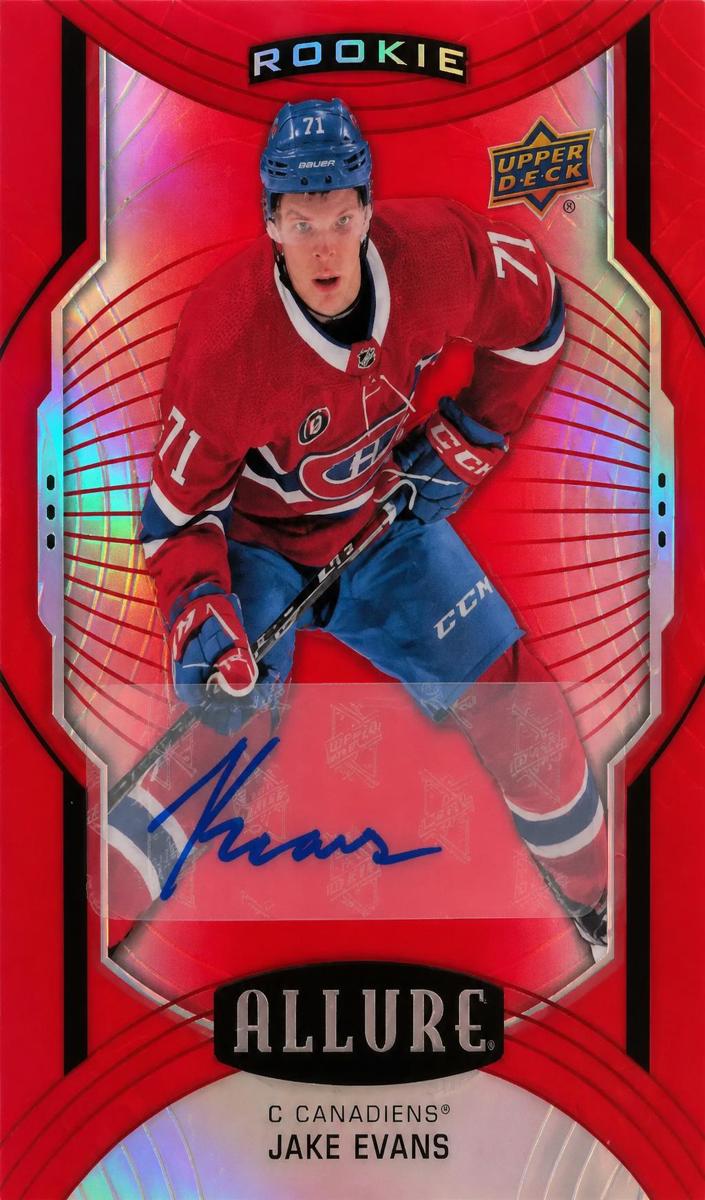2020 Upper Deck Allure Hockey Jake Evans #76 PSA 9