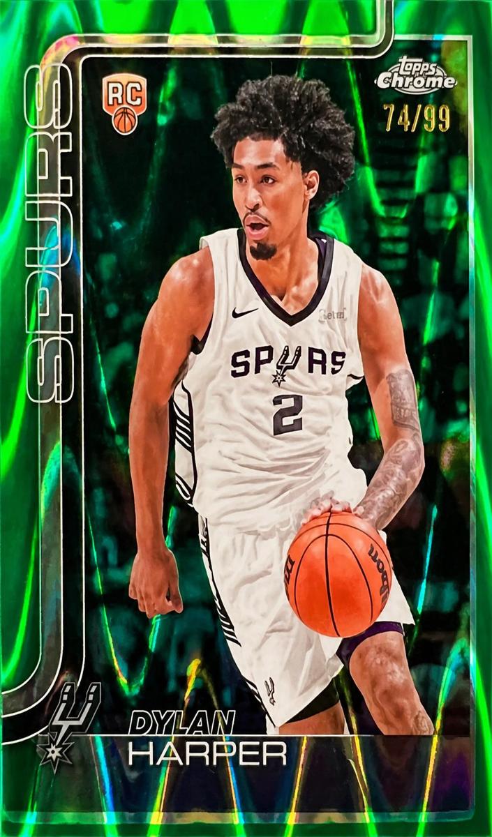 2025 Topps Chrome Basketball Green Wave Refractor Dylan Harper #252