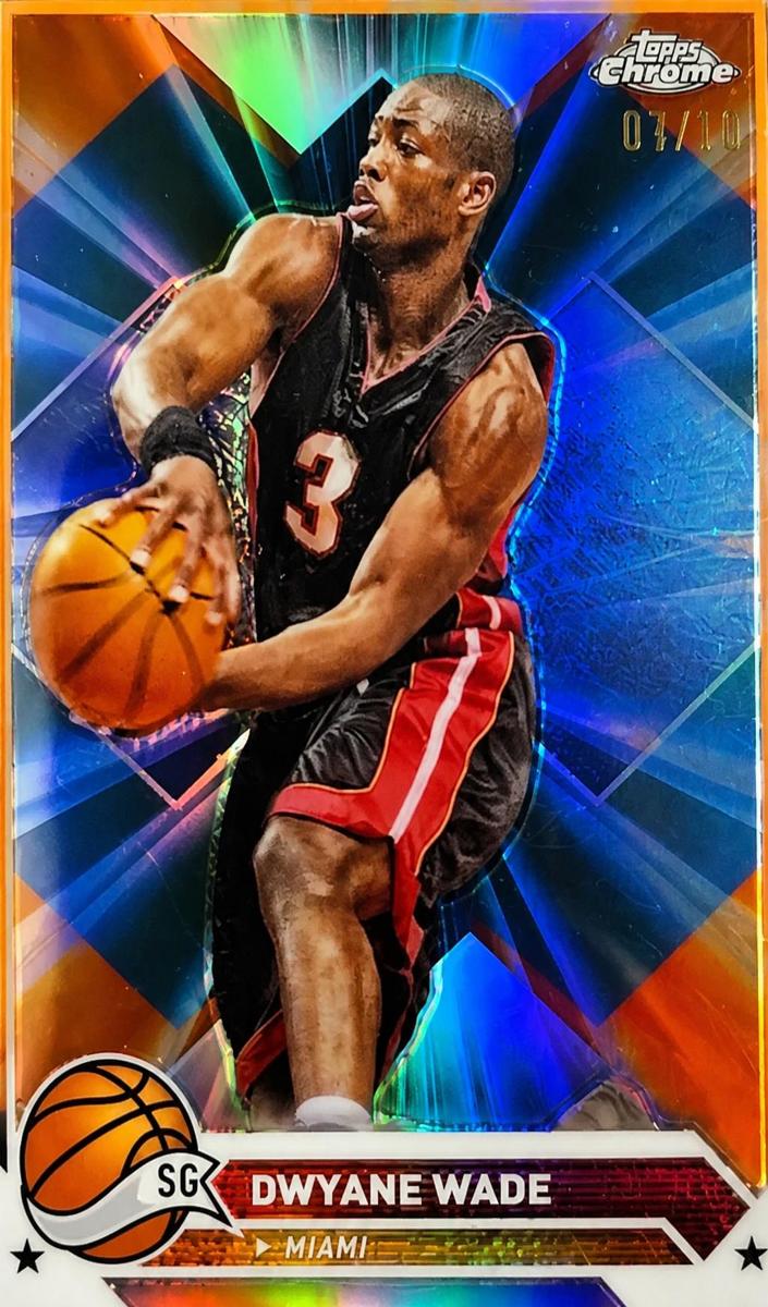 2023 Topps Chrome Basketball Black Refractor Dwyane Wade #154
