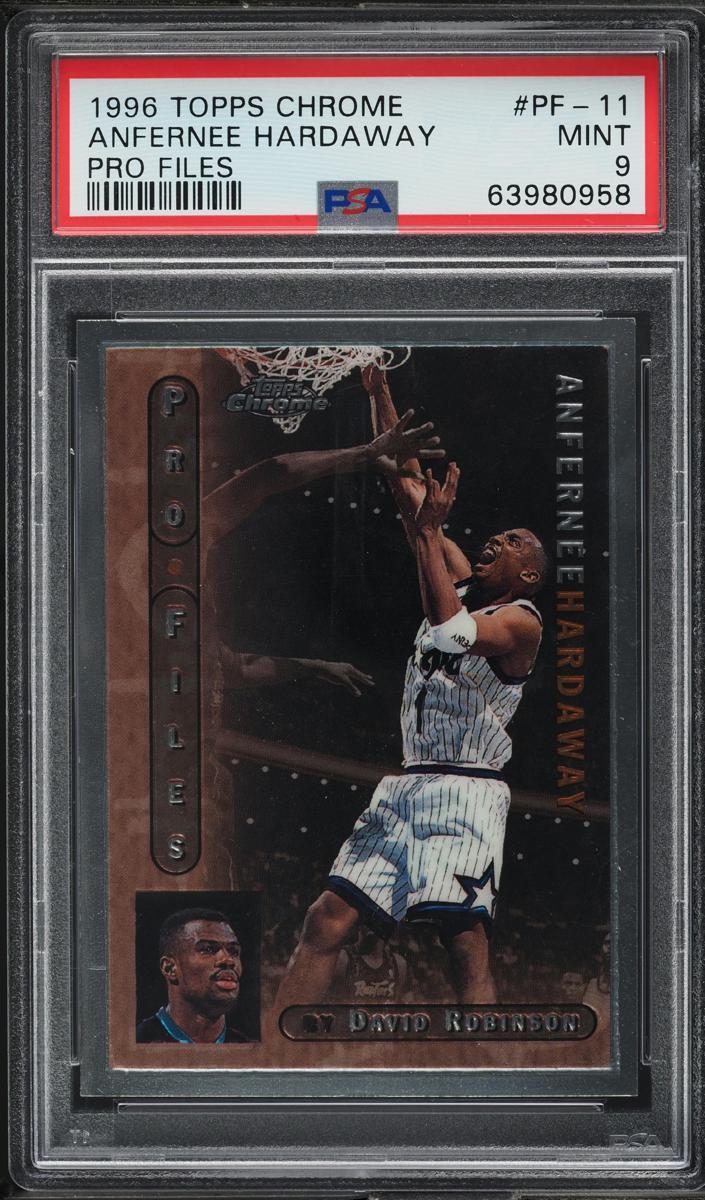 1996 Topps Chrome Basketball Anfernee Hardaway #PF-11 CSG 8