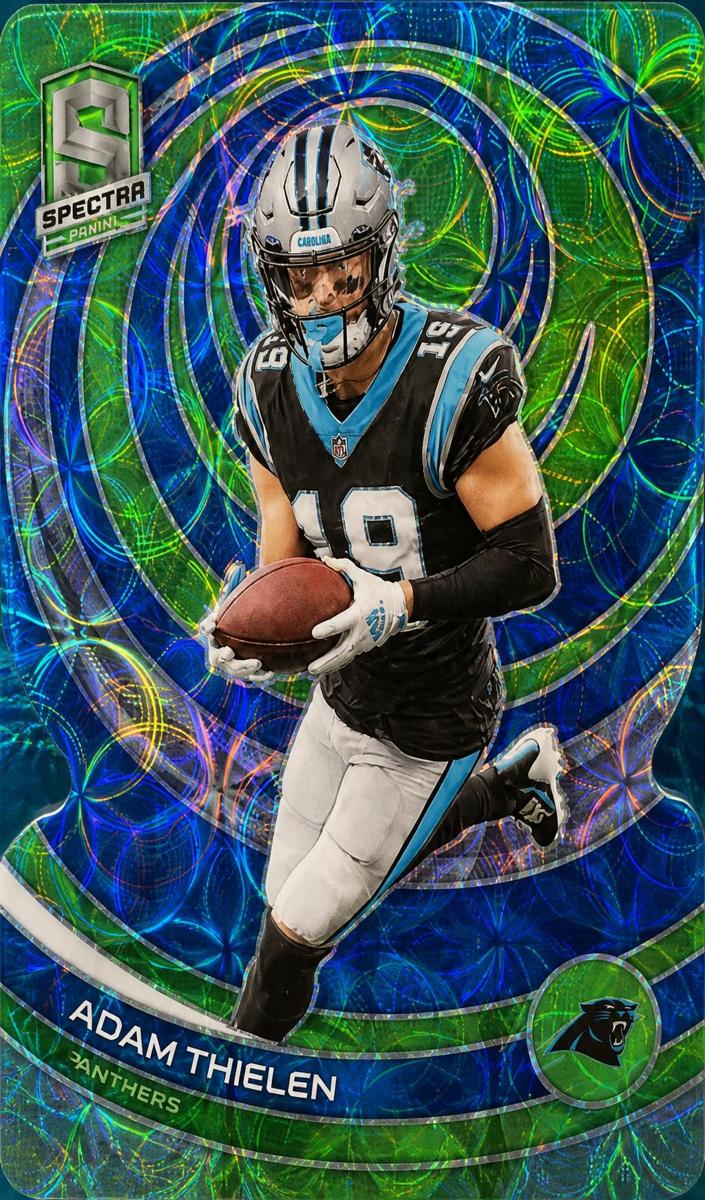 2023 Panini Spectra Football Neon Green Die Cut Adam Thielen #13