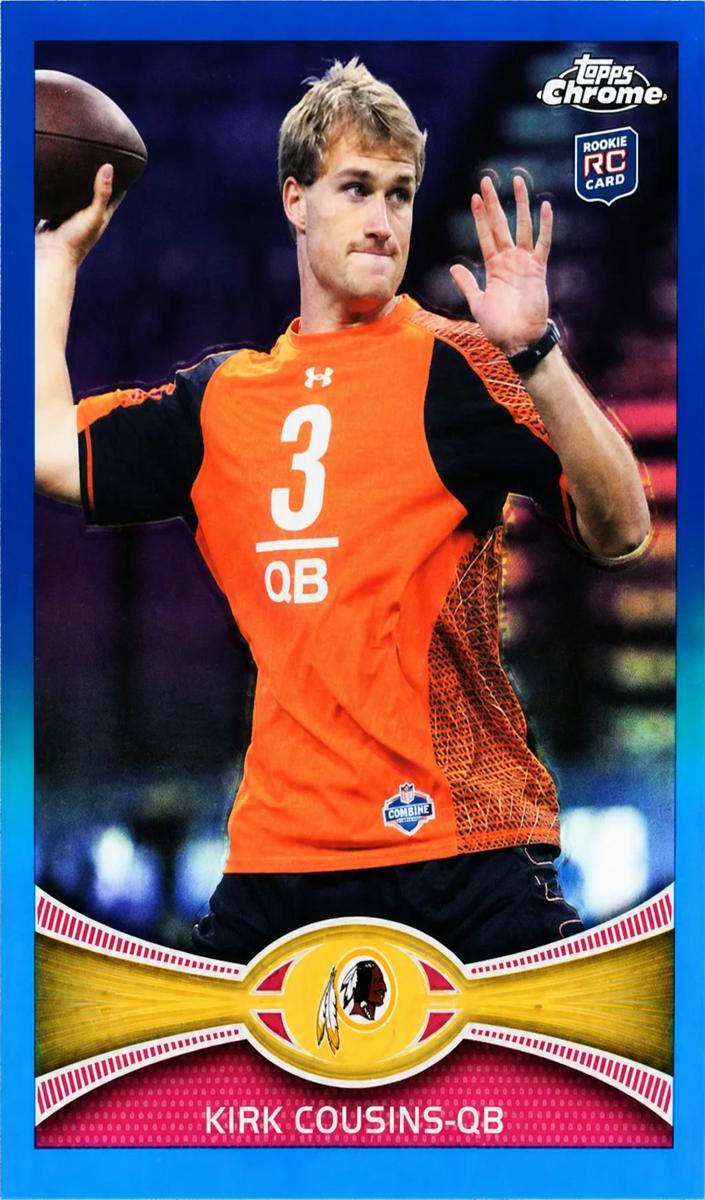 2012 Topps Chrome Football Blue Refractor Kirk Cousins #146