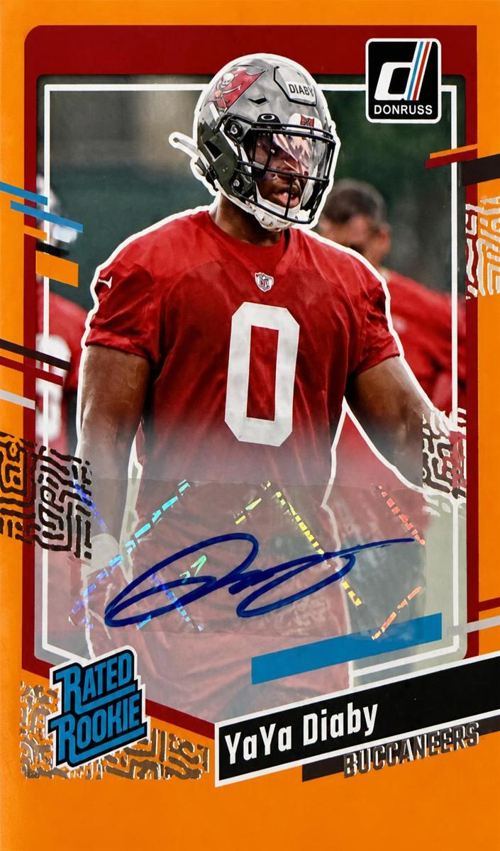 2023 Panini Donruss Football Orange YaYa Diaby #394 PSA 7.5