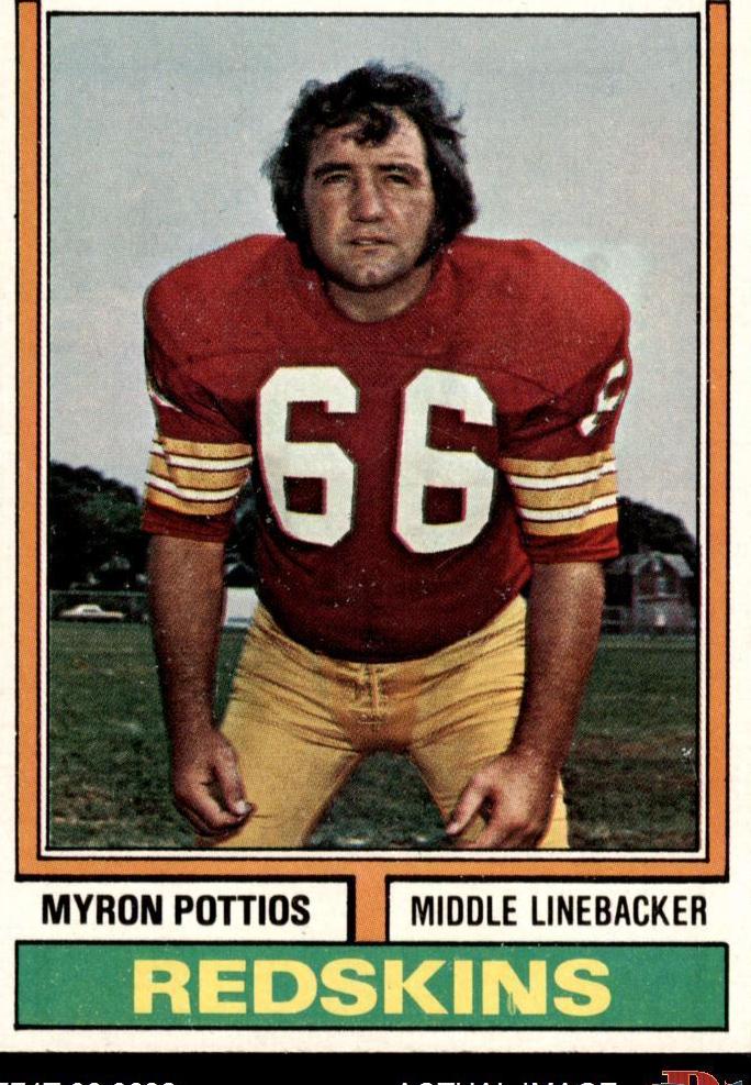 1974 Topps Football Myron Pottios #484